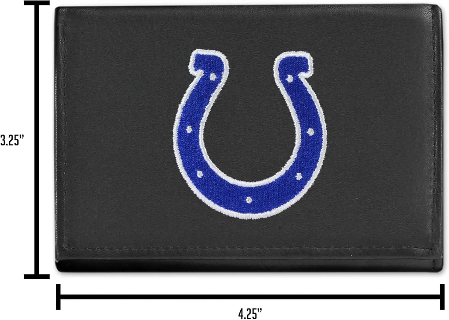 Rico Industries NCAA Tide Embroidered Genuine Leather Tri-fold Wallet 3.25" x 4.25" - Slim