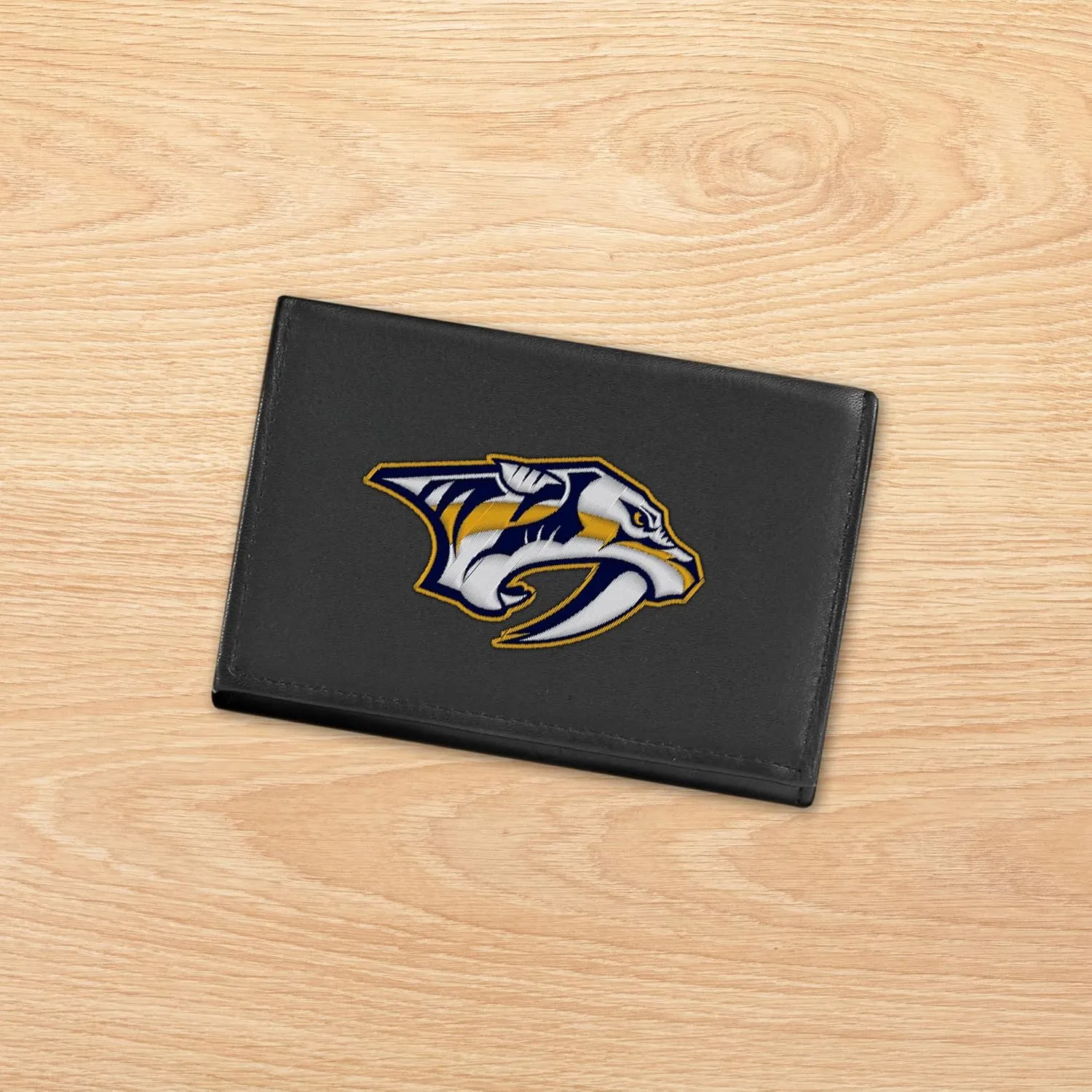 Rico Industries NCAA Tide Embroidered Genuine Leather Tri-fold Wallet 3.25" x 4.25" - Slim