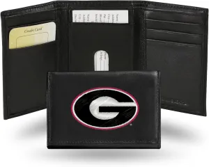 Rico Industries NCAA Tide Embroidered Genuine Leather Tri-fold Wallet 3.25" x 4.25" - Slim