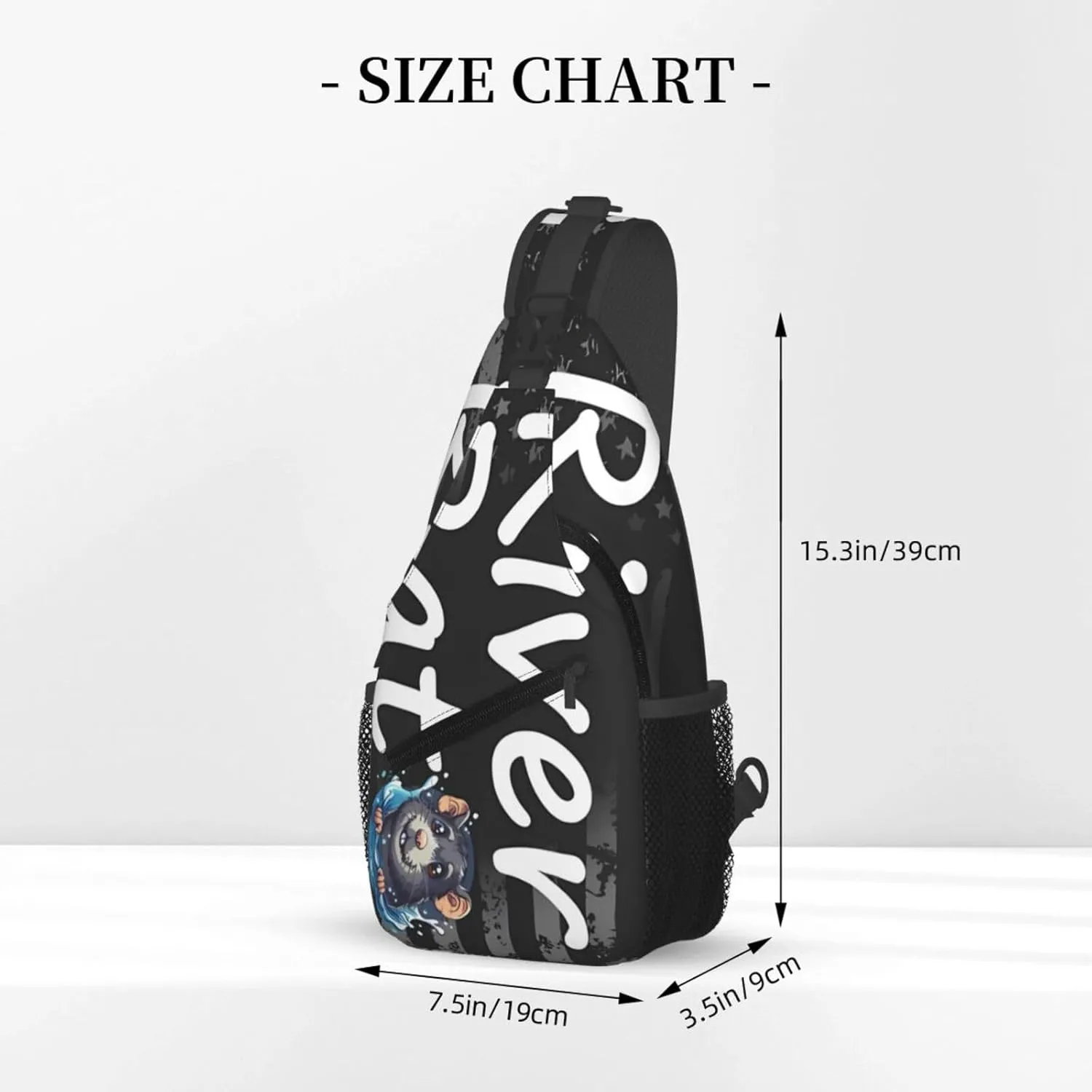 River Rat Small Crossbody Backpack Sling Bag For Men Women Mini One Shoulder Chest Bags Gym Sport Travel Hiking Daypack