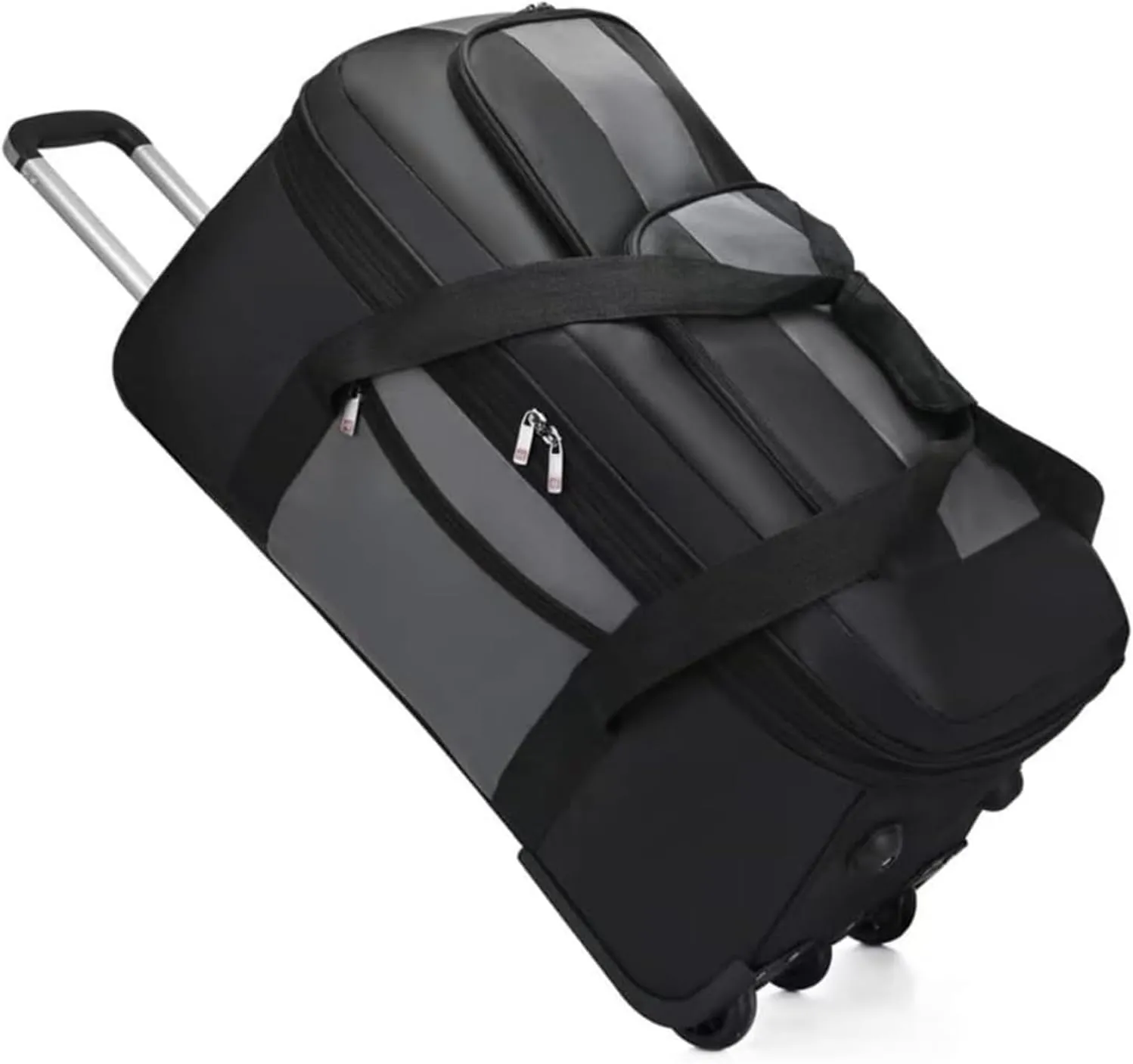 Rolling Duffle Bag With Wheels, Large Travel Bag，Weekender Overnight Bag For Travel, Business Trips(Gray,Small)