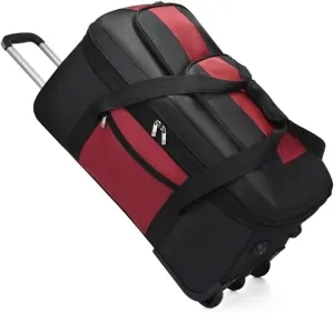 Rolling Duffle Bag With Wheels, Large Travel Bag，Weekender Overnight Bag For Travel, Business Trips(Red,Small)