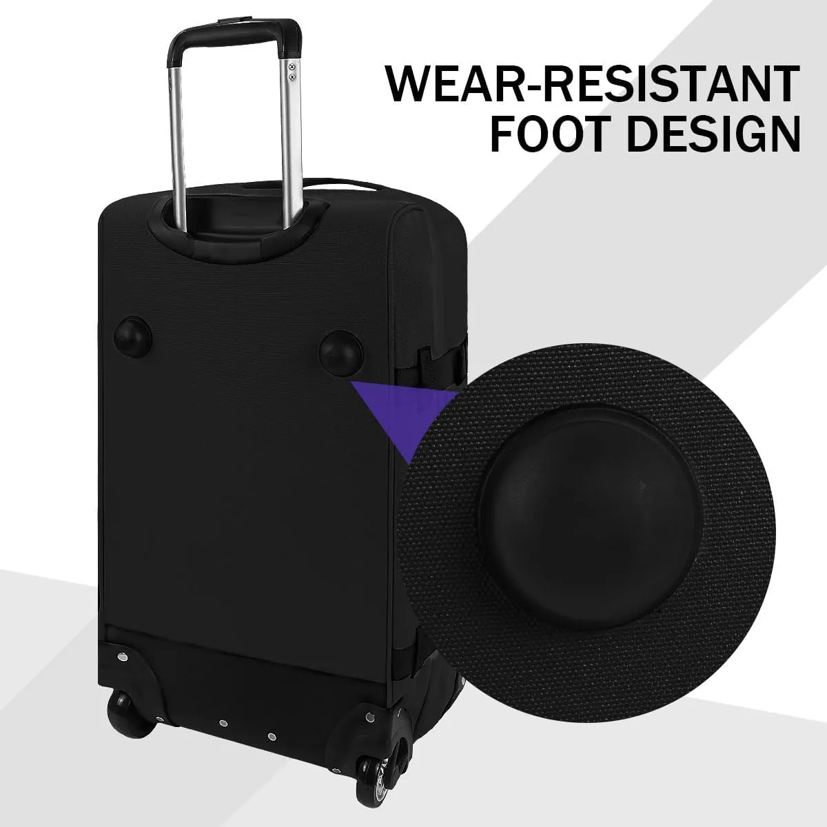 Rolling Duffle Bag with Wheels,3 In 1 Waterproof Travel Duffel Luggage with Rollers,Black
