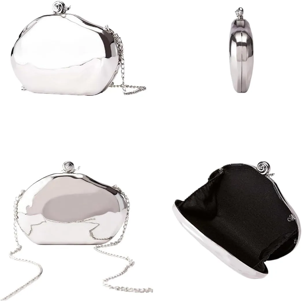 RomanticDesign Women Acrylic Box Clutch Purse Sparkly Silver Embossed Evening Handbag for Party Banquet Cocktail