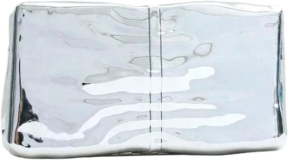 RomanticDesign Women Acrylic Box Clutch Purse Sparkly Silver Embossed Evening Handbag for Party Banquet Cocktail