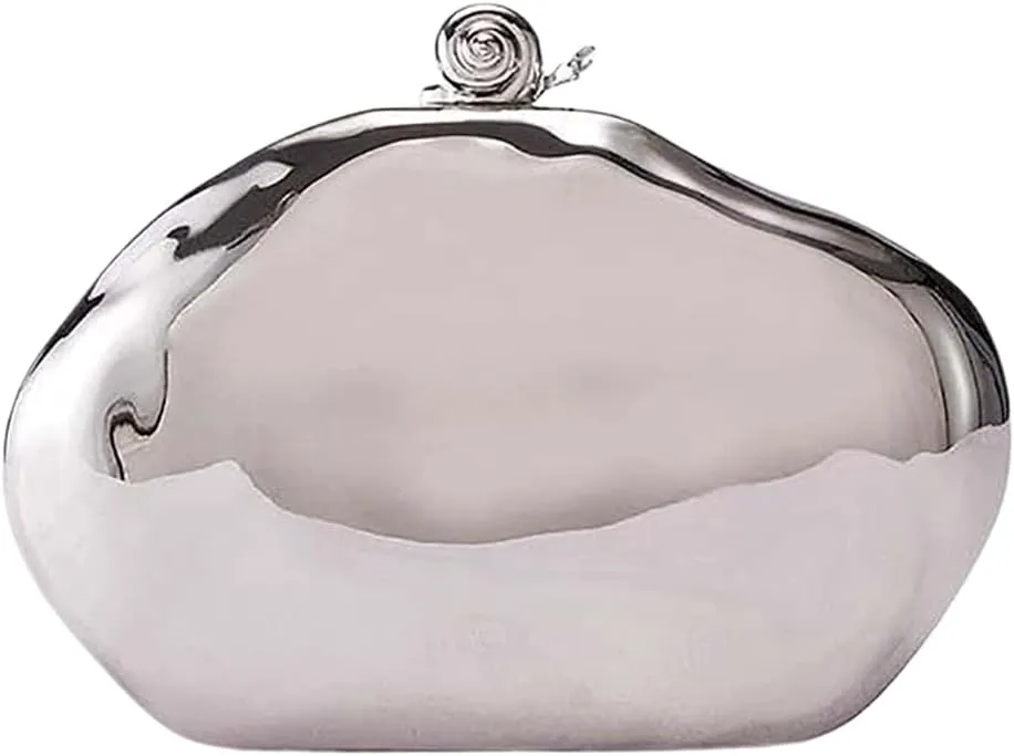 RomanticDesign Women Acrylic Box Clutch Purse Sparkly Silver Embossed Evening Handbag for Party Banquet Cocktail