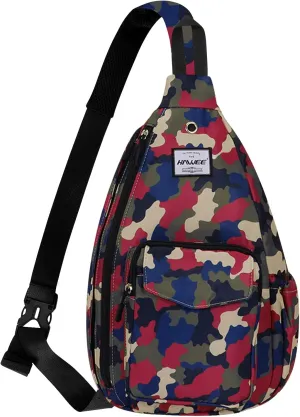 Rope Sling Bag for Women Men Casual Cross Body Daypack Backpack Adjustable Strap Water Repellent for Travel/Sport