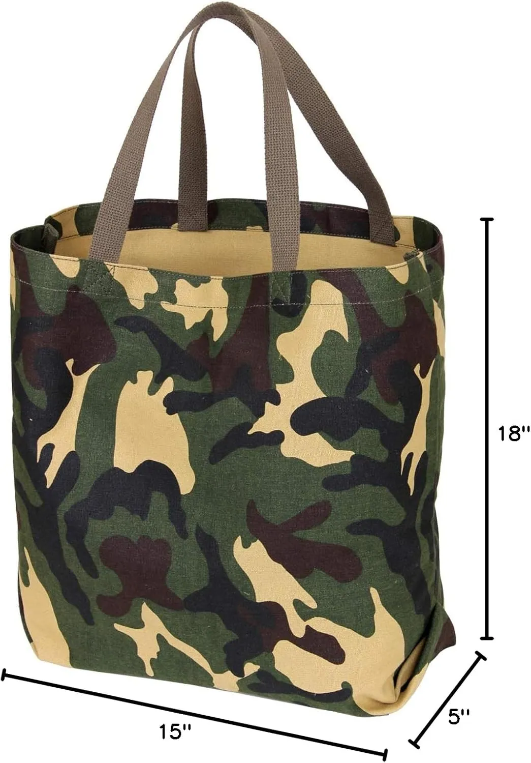 Rothco Canvas Camo And Solid Tote Bag - Casual Tote Reusable Grocery Bag for Work and More