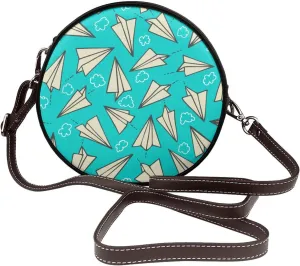 Round Crossbody Shoulder Bag Circle Purse Handbags for Women Small Fashion Clutch Evening Wallet