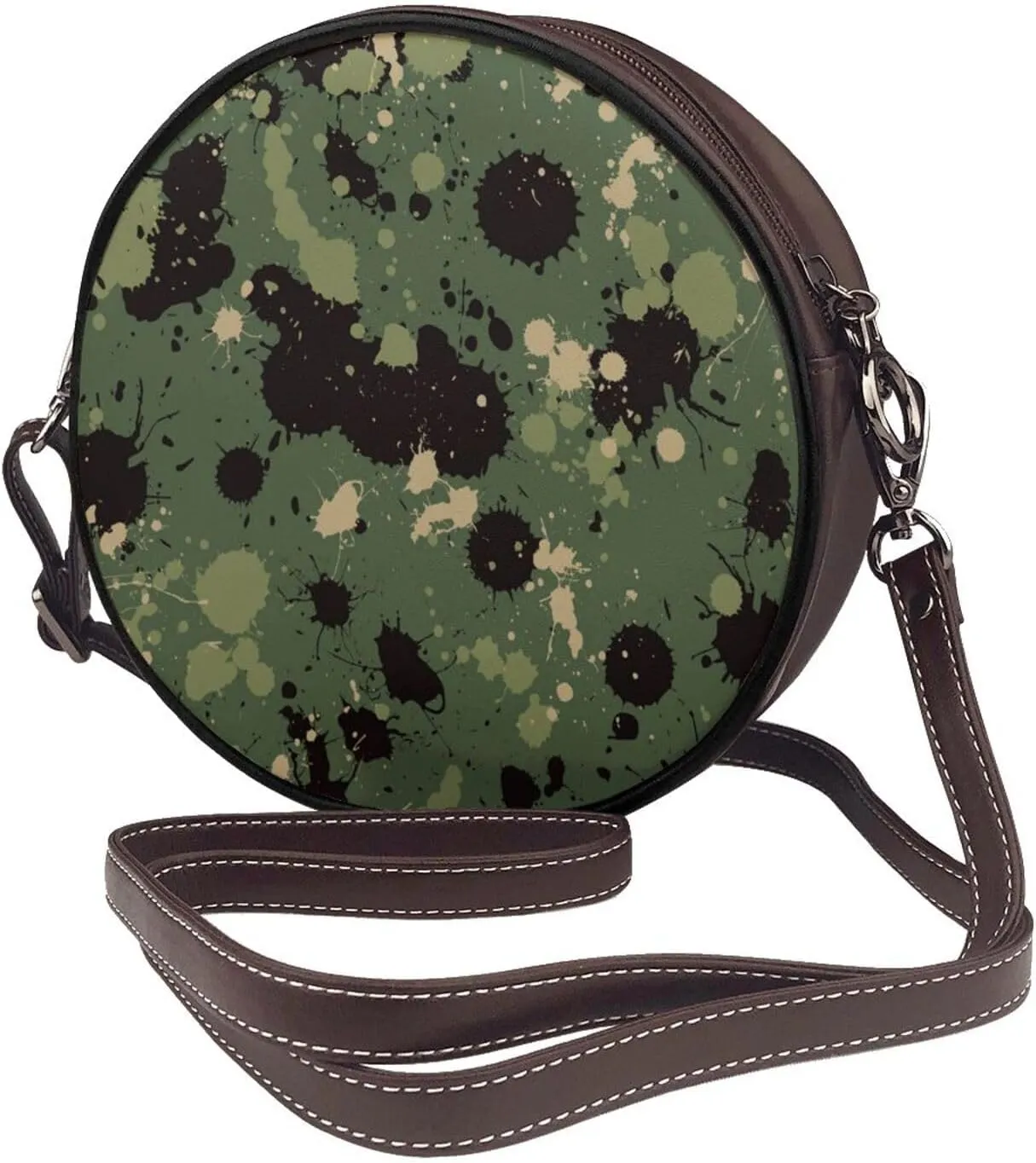 Round Crossbody Shoulder Bag Circle Purse Handbags for Women Small Fashion Clutch Evening Wallet