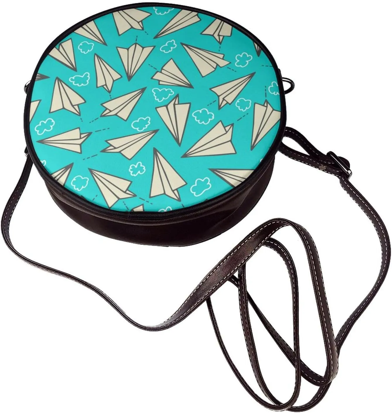 Round Crossbody Shoulder Bag Circle Purse Handbags for Women Small Fashion Clutch Evening Wallet