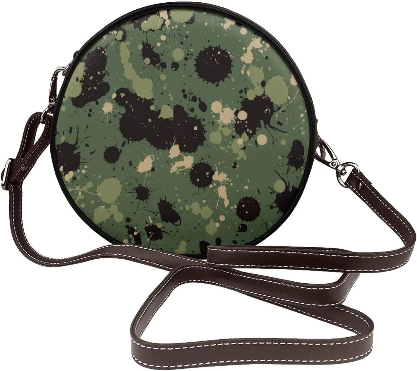 Round Crossbody Shoulder Bag Circle Purse Handbags for Women Small Fashion Clutch Evening Wallet