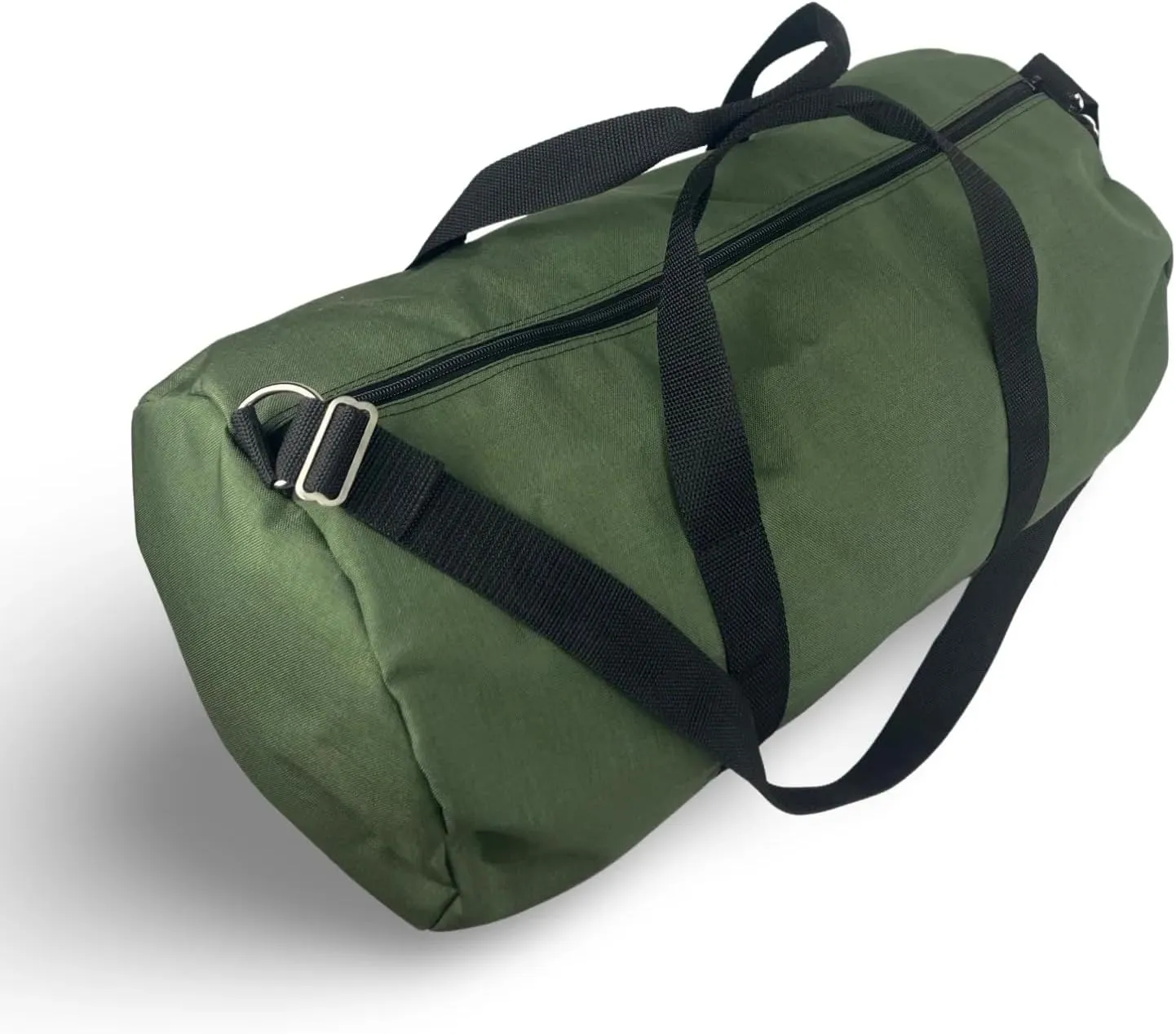 Round Duffel Bag - Made in USA (Large, Red)