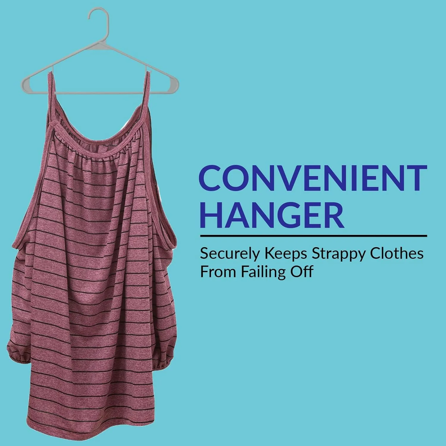 ROYALE Plastic Hangers 40 Pack - Grey Clothes Hanger with Hooks – Heavy Duty Space Saving Coat Hangers Ideal for Everyday Use for Tops, Skirt, Dress, Shirts, Pants (40 Pack, Grey)