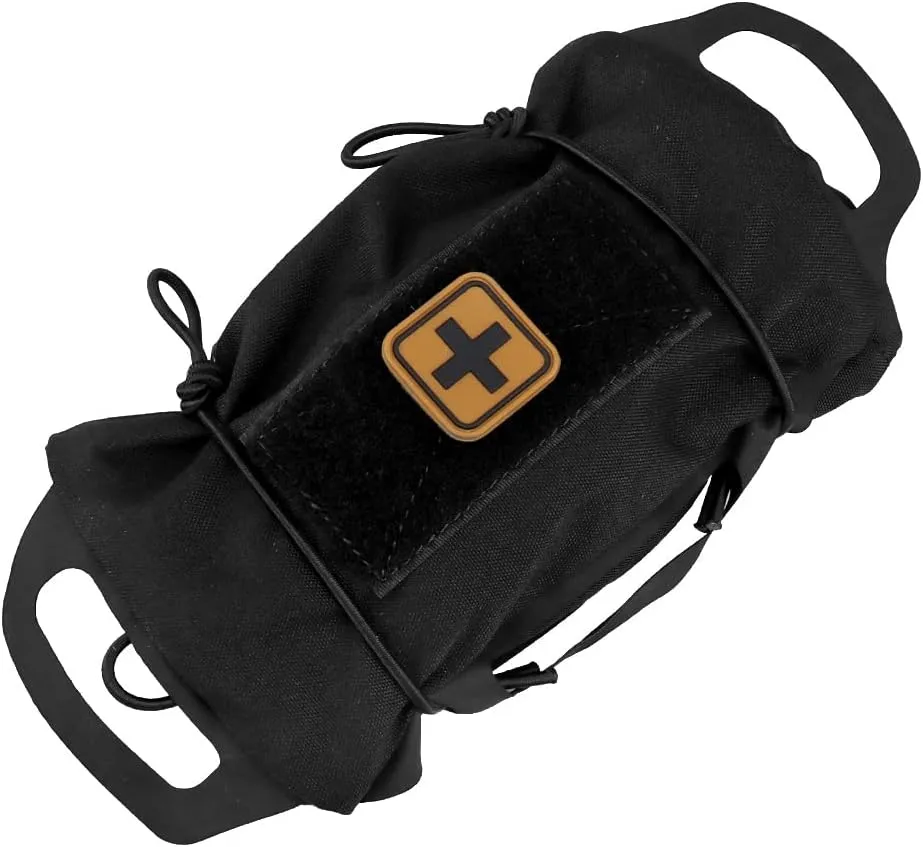 SABADO Rapid Deploy IFAK Pouch First Aid Kits Pack Tactical Two-piece System Medical Supply Holder Roll Carrier Hypalon Handle Outdoor Sport Hunting Bag Laminated Matting Fabric