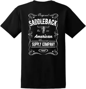 Saddleback Supply Men's Western Logo Heavyweight Tee in Regular, Big and Tall