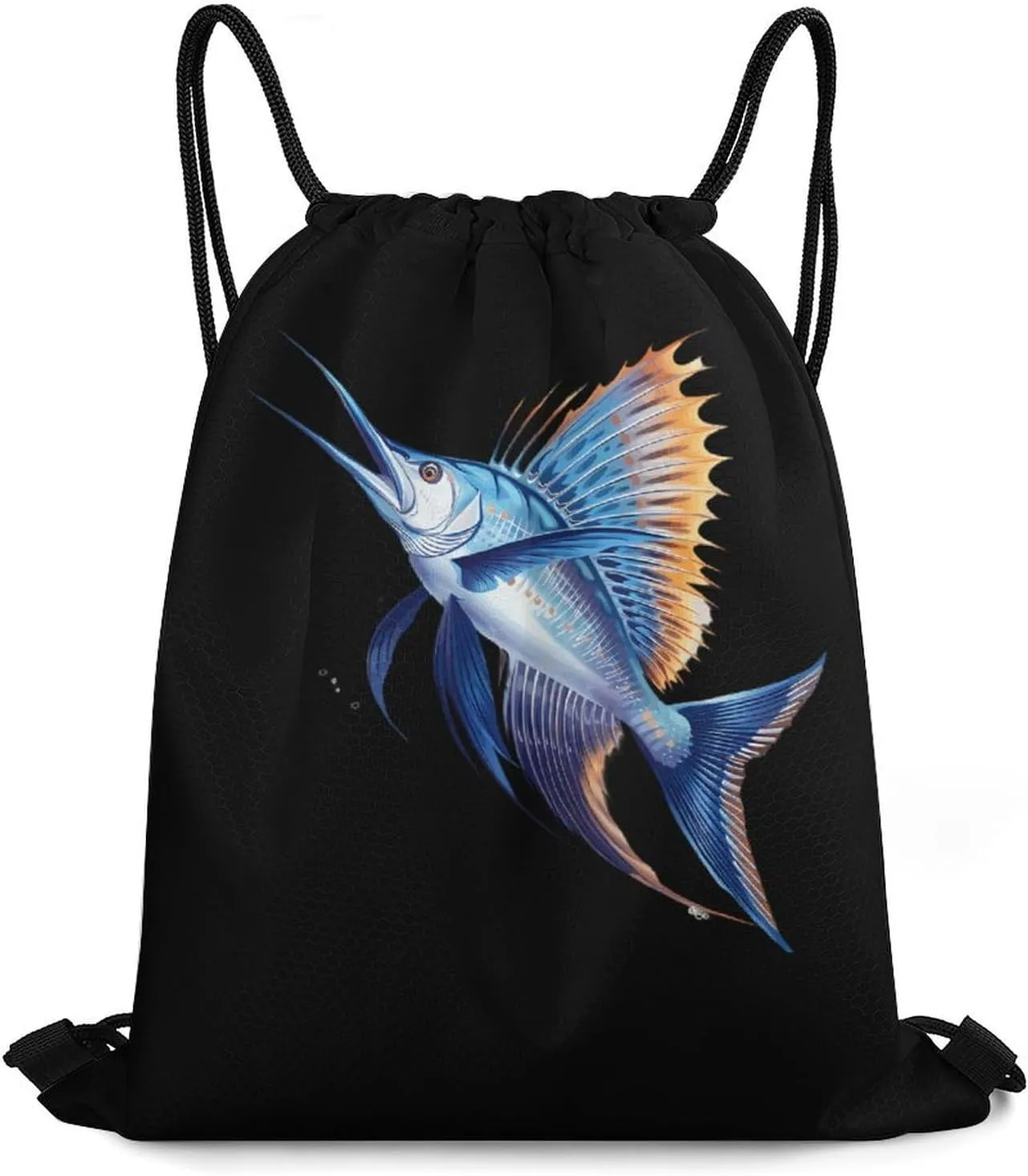 Sailfish Cute Drawstring Backpack String Tote Bag Storage Daypack for Travel Sport Accessories