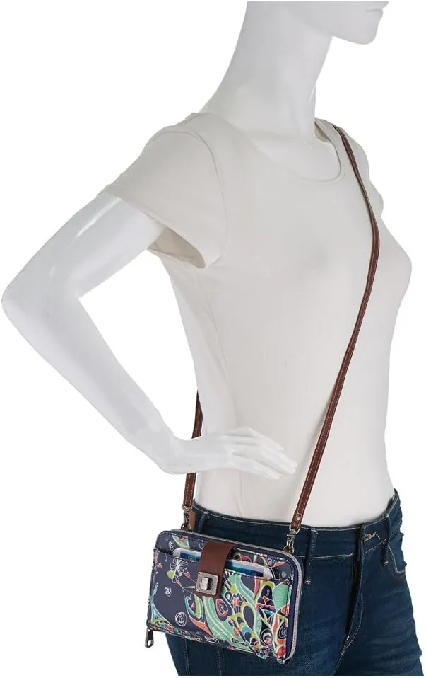 Sakroots Artist Circle Smartphone Crossbody in Eco Twill, Detachable Wristlet Strap