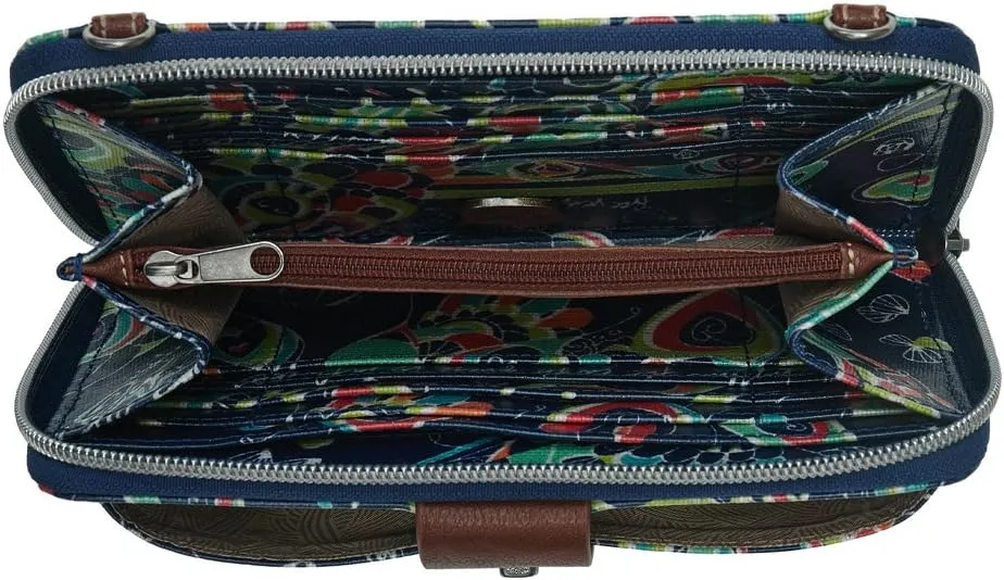 Sakroots Artist Circle Smartphone Crossbody in Eco Twill, Detachable Wristlet Strap