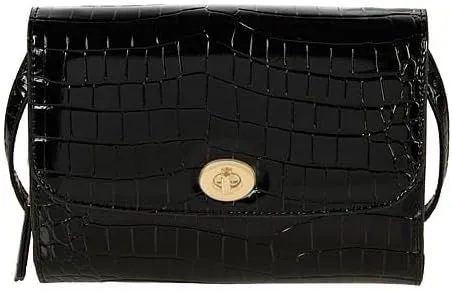 Samantha Brown To-Go Faux Croco Wallet Crossbody