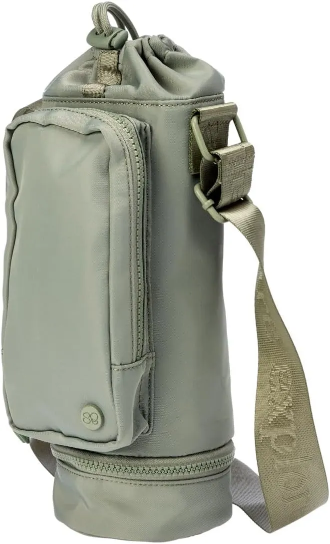 Samantha Brown Water Bottle Crossbody Bag with Packable Tote, Insulated Holder, Multiple Colors