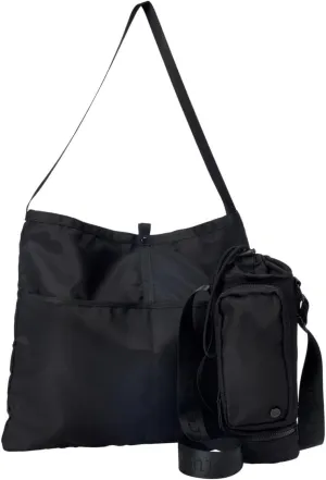 Samantha Brown Water Bottle Crossbody Bag with Packable Tote, Insulated Holder, Multiple Colors