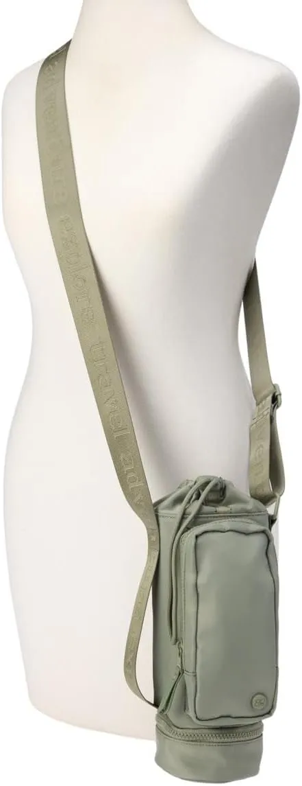 Samantha Brown Water Bottle Crossbody Bag with Packable Tote, Insulated Holder, Multiple Colors