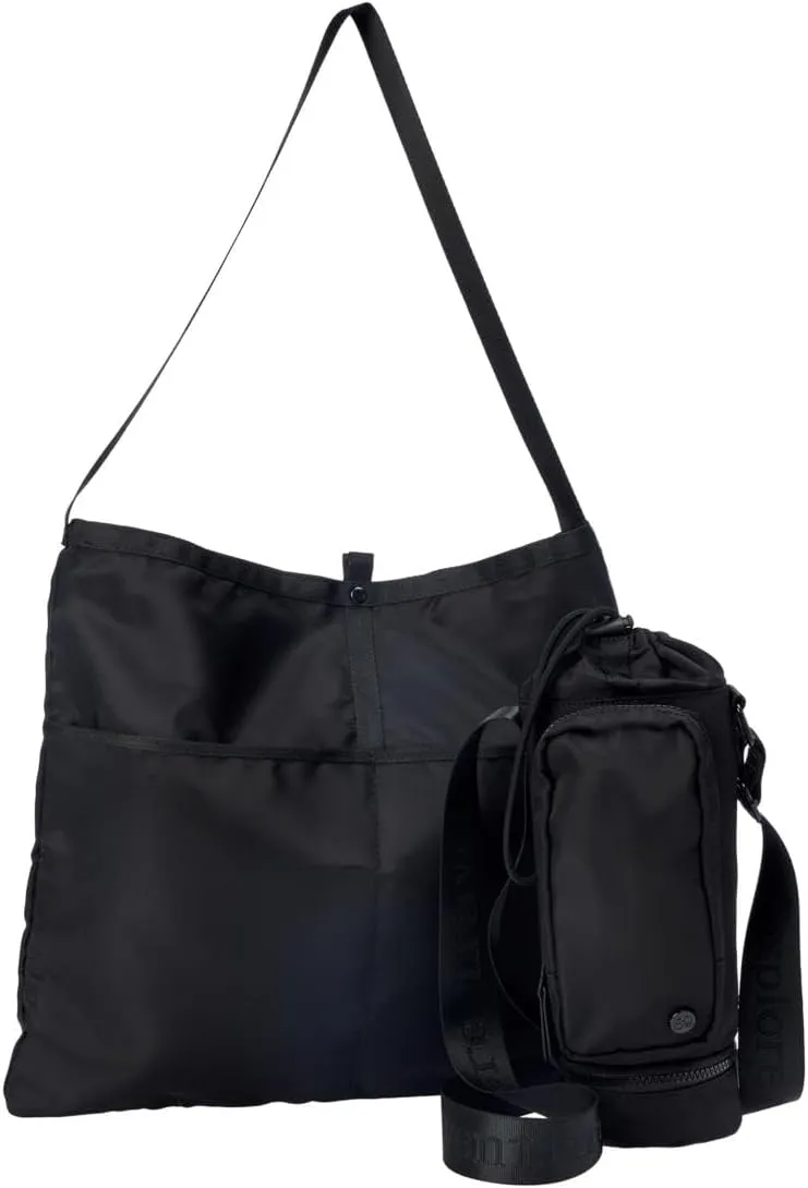 Samantha Brown Water Bottle Crossbody Bag with Packable Tote, Insulated Holder, Multiple Colors