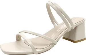 Sandals for Women 2025 Low Block Heels Sandals Open Toe Sandals Square Toe Bridal Shoes Ankle Strap Summer Heels