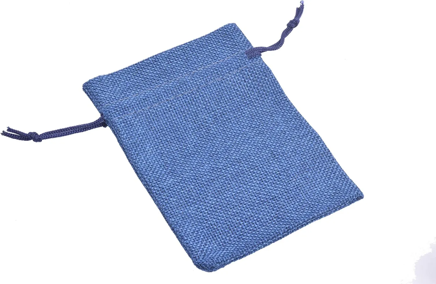 Sansam 25pcs 13.0x17.0cm/5.2''x6.8'' Navy Color Drawstring and Lining Burla/Hessian Bags, Jewelry Pouches, Wedding Favors, Jewelry Packing, Gift Bags