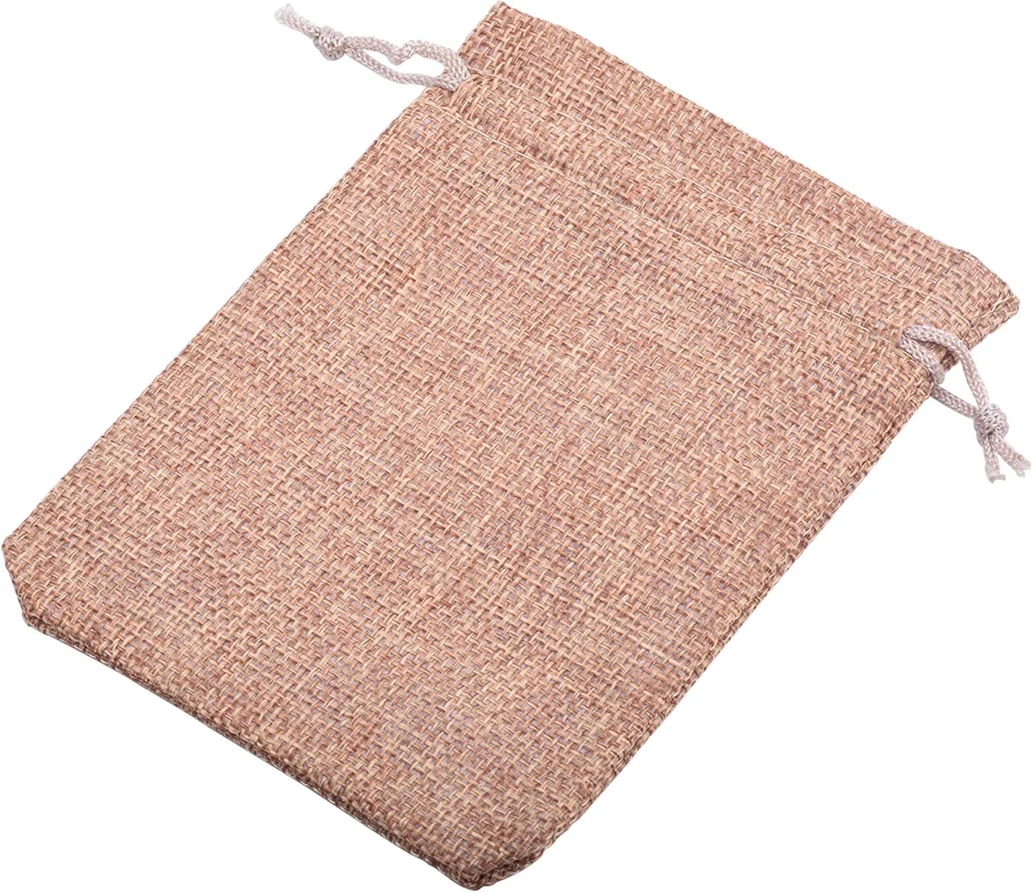 Sansam 25pcs 13.0x18.0cm/5.2''x7.2'' Camel Lining Burlap Small Gift Bags Hemp/Hessian Bags, Jewelry Pouches, Wedding Favors, Jewelry Packing, Sacks