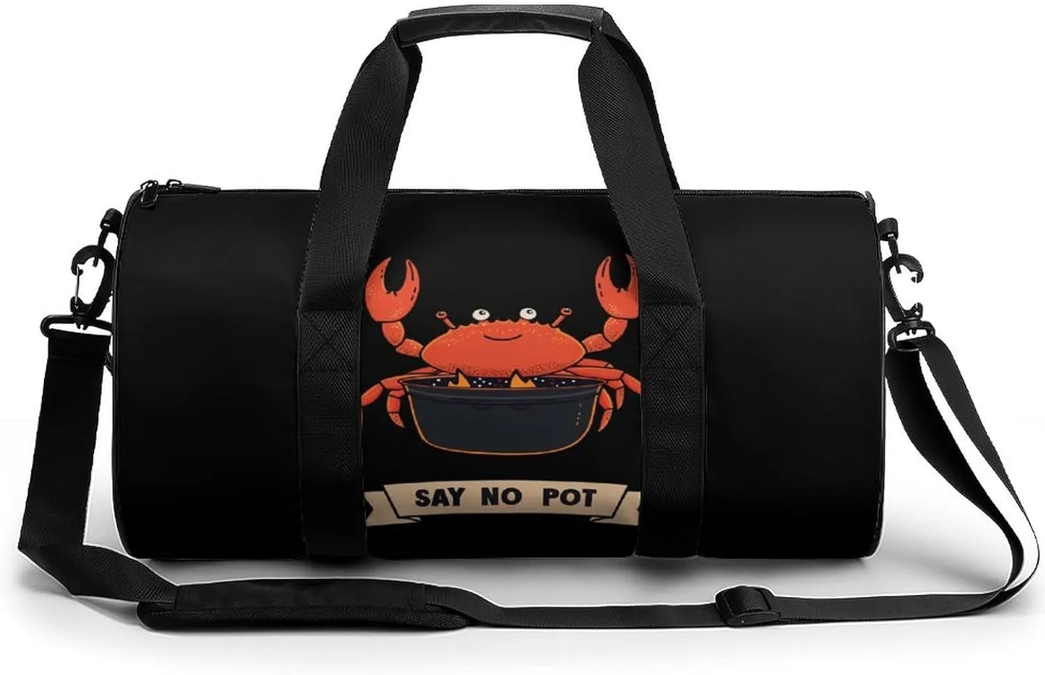 Say No To Pot Crab Novelty Large Duffel Bag Lightweight Gym Bag Travel Tote Bags