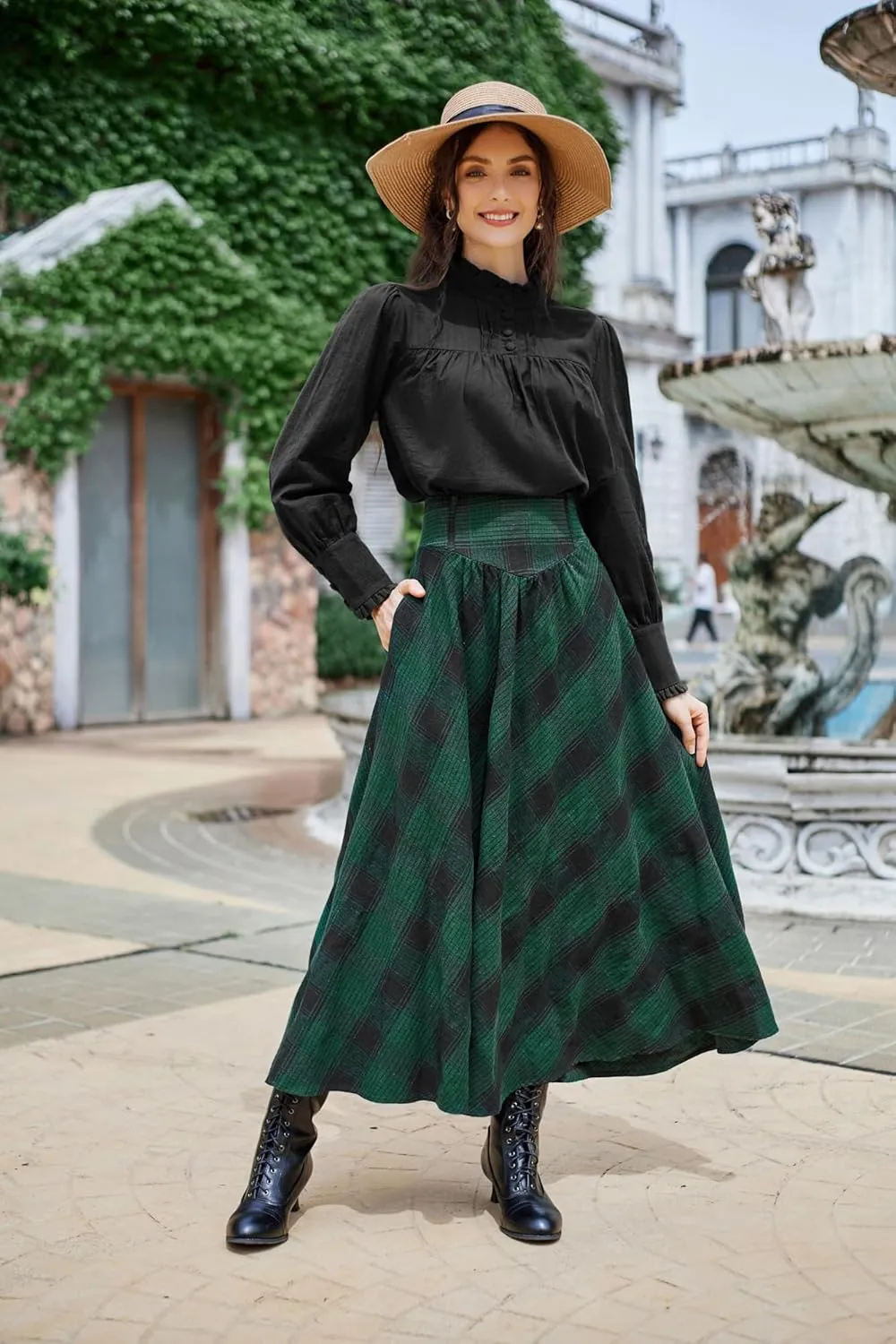 Scarlet Darkness Victorian Blouse for Women Cotton Long Sleeve Renaissance Shirt