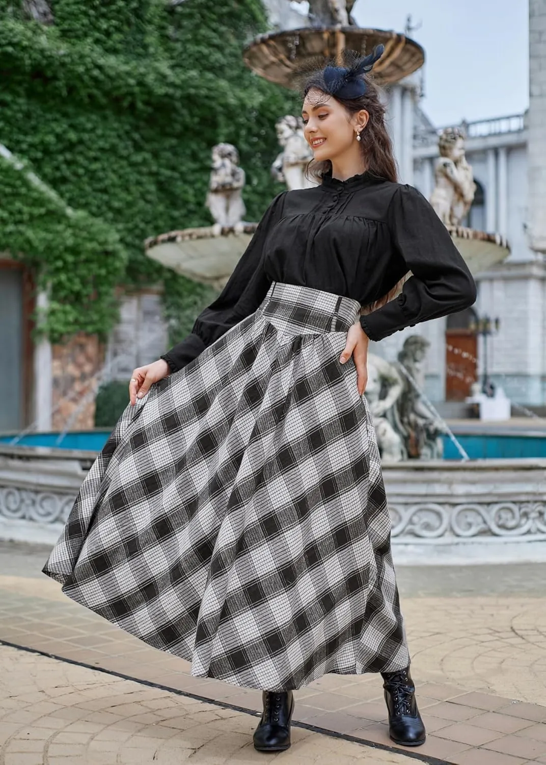 Scarlet Darkness Victorian Blouse for Women Cotton Long Sleeve Renaissance Shirt