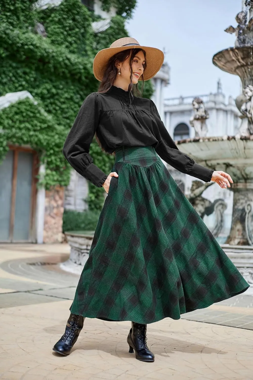 Scarlet Darkness Victorian Blouse for Women Cotton Long Sleeve Renaissance Shirt