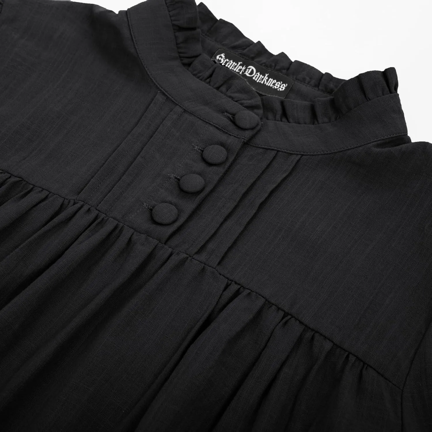 Scarlet Darkness Victorian Blouse for Women Cotton Long Sleeve Renaissance Shirt