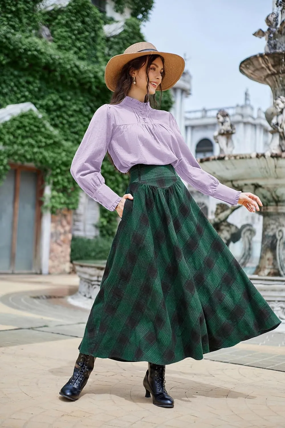 Scarlet Darkness Victorian Blouse for Women Cotton Long Sleeve Renaissance Shirt