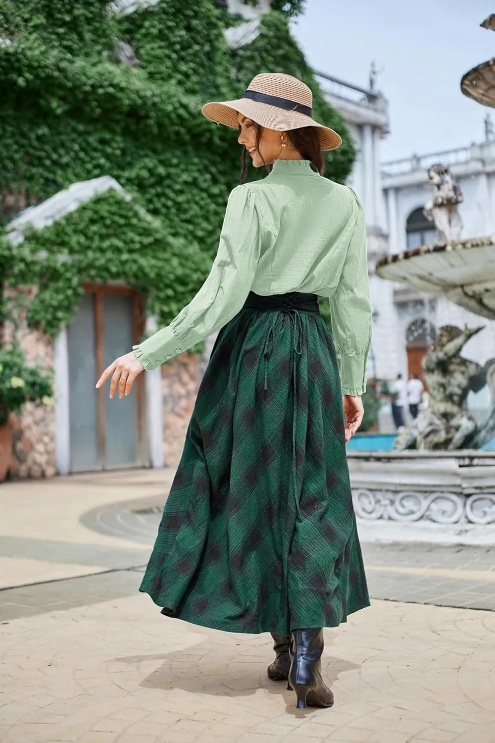 Scarlet Darkness Victorian Blouse for Women Cotton Long Sleeve Renaissance Shirt