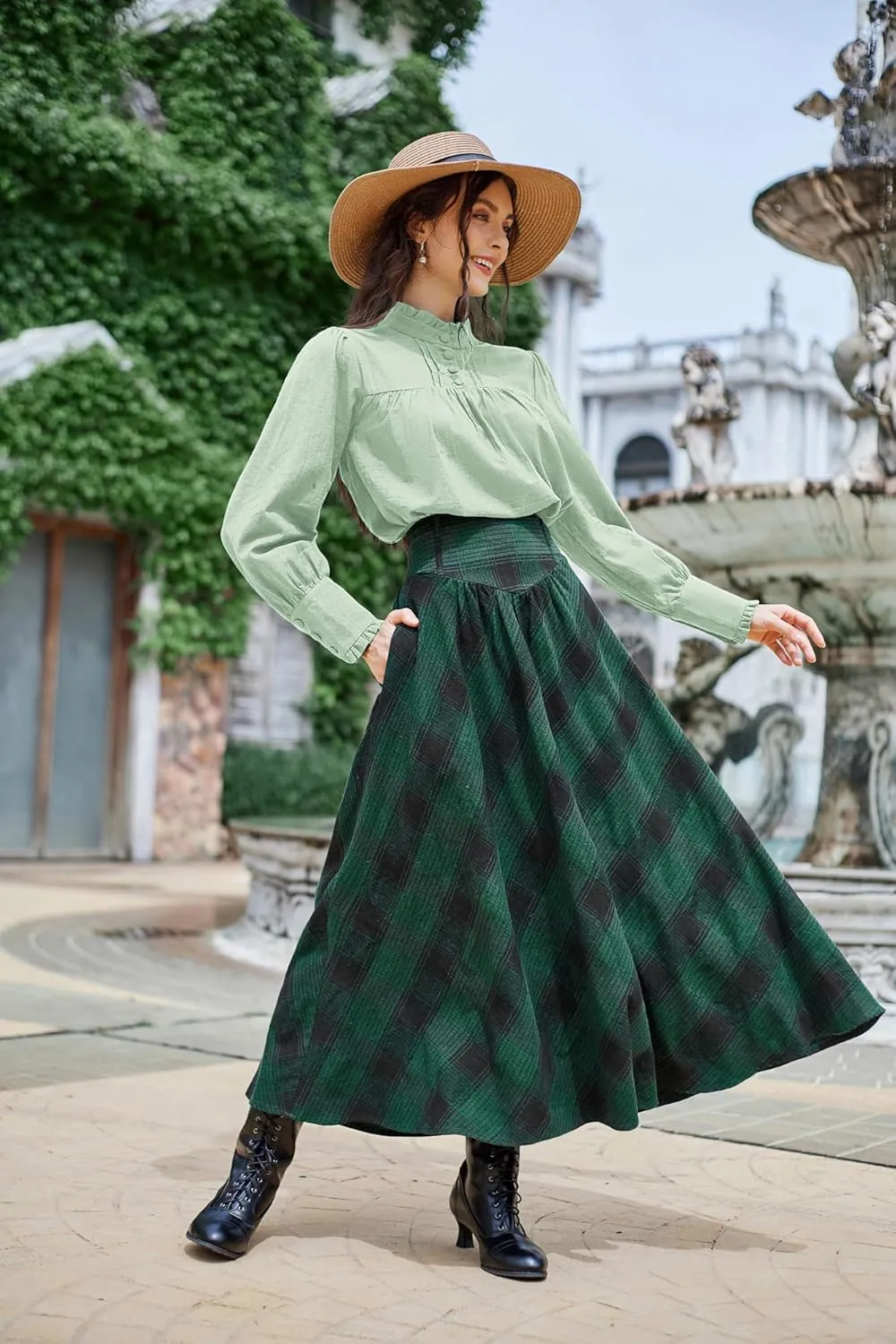 Scarlet Darkness Victorian Blouse for Women Cotton Long Sleeve Renaissance Shirt