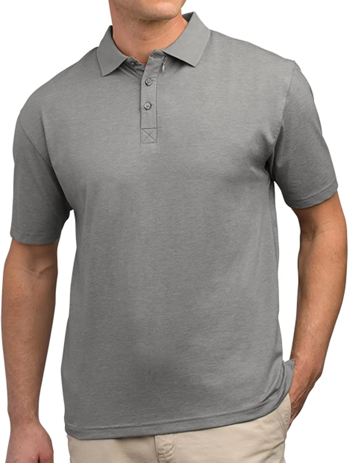 SCOTTeVEST Polo Shirt for Men - 3 Hidden Pockets - Breathable Moisture Wicking T-Shirt for Travel & More