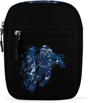 Scuba Diving Under Water Diver Small Crossbody Bags Mini Shoulder Bag Travel Messenger Bag for Men Women