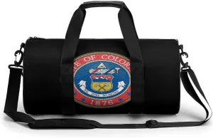 Seal of Colorado Novelty Large Duffel Bag Lightweight Gym Bag Travel Tote Bags