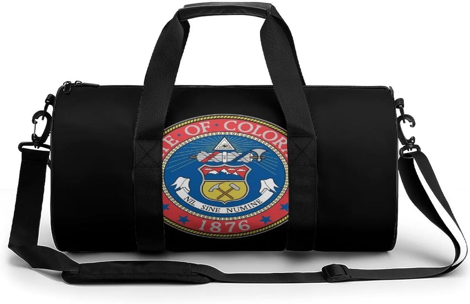 Seal of Colorado Novelty Large Duffel Bag Lightweight Gym Bag Travel Tote Bags