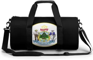 Seal of Maine Novelty Large Duffel Bag Lightweight Gym Bag Travel Tote Bags