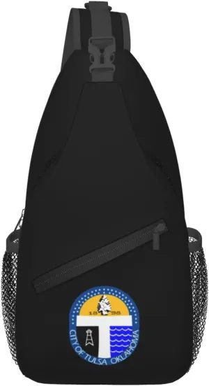 Seal Of Tulsa, Oklahoma Crossbody Bags For Women Men Chest Backpack Gym Shoulder Bag Travel Outdoor Sports Casual Crossbody Bags