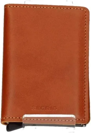 Secrid Men's Wallet Case, Cognac, 16mm Slim