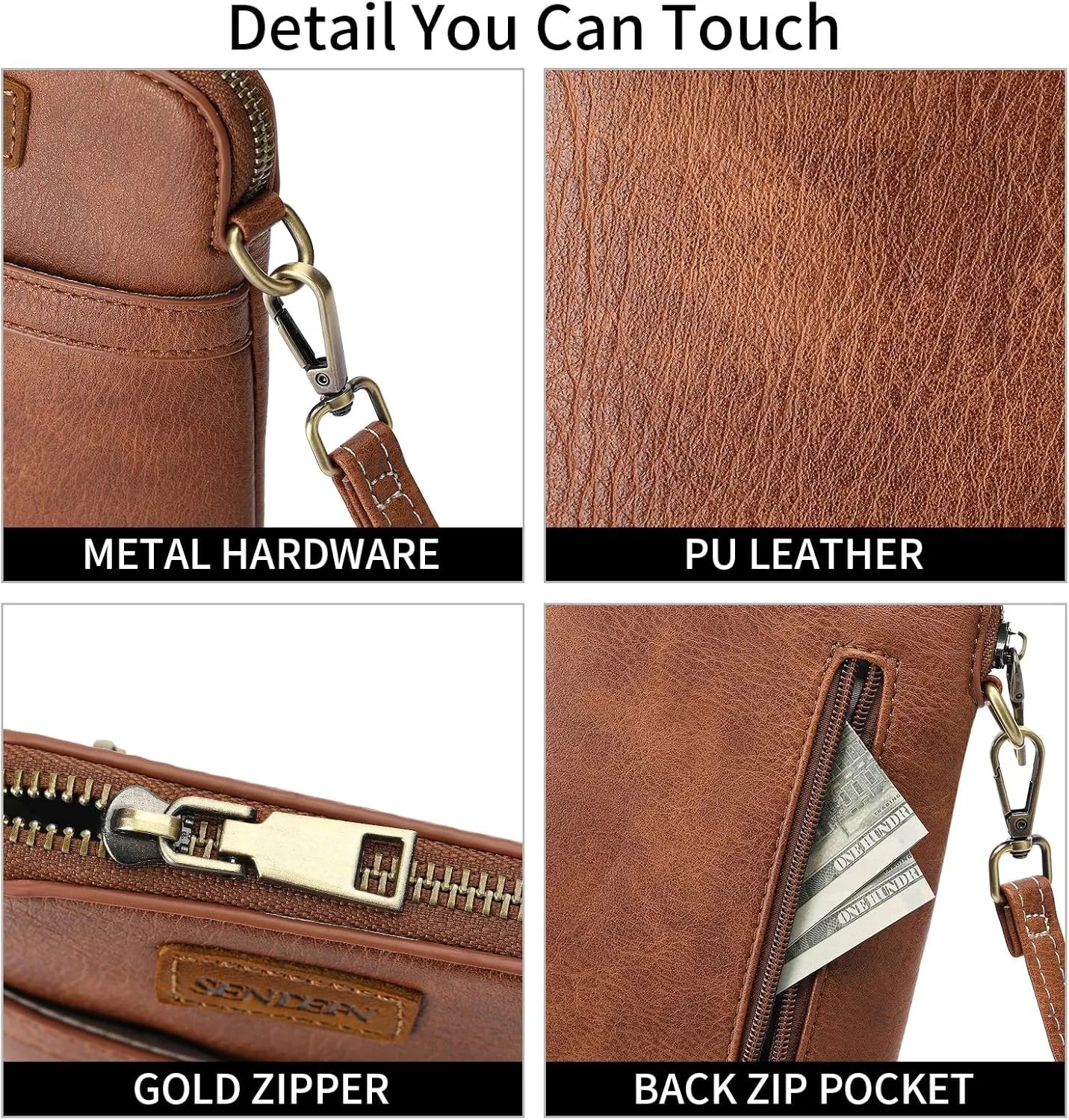 SENDEFN Cell Phone Purses for Women Small Crossbody Bag Shoulder Handbag with Adjustable Strap
