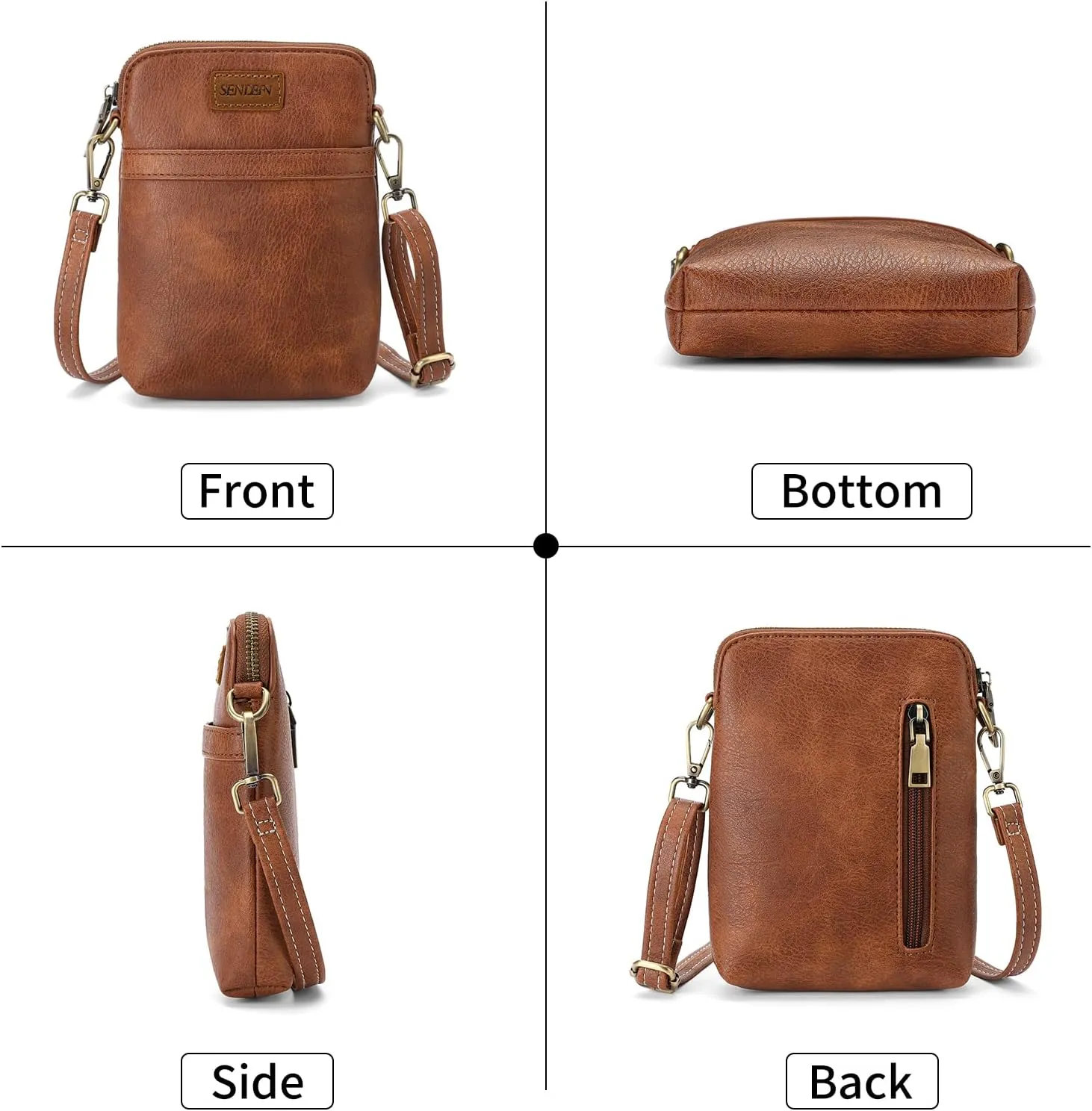 SENDEFN Cell Phone Purses for Women Small Crossbody Bag Shoulder Handbag with Adjustable Strap