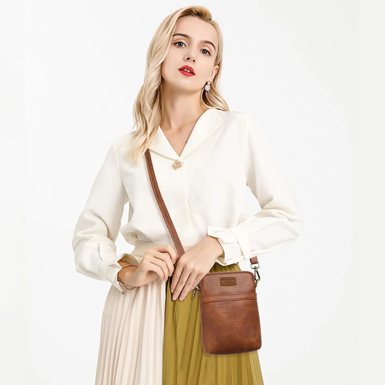 SENDEFN Cell Phone Purses for Women Small Crossbody Bag Shoulder Handbag with Adjustable Strap