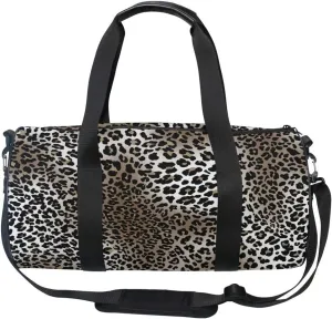 senya Large Sports Gym Bag Duffle Bag Leopard Print Unisex Travel Luggage